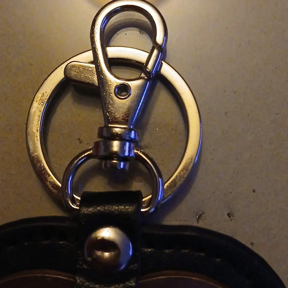 New York Heart Copper Leather Keychain Bag Charm